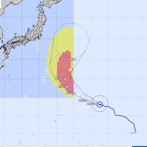 台風29号（コグマ）暴風域に入る確率 気象庁 2026年10月9日発表